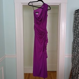 Tadashi Shoji "Viola" purple full length dress